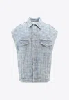 GIVENCHY BUTTONED-UP DENIM waistcoat
