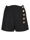 Givenchy Shorts In Wool And Mohair With Buttons In Nero