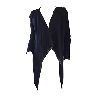 Pre-owned Givenchy By Ricardo Tisci Black Runway Cardigan Sweater W/ Jeweled Shoulder