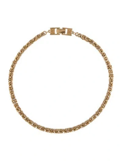 Pre-owned Givenchy Byzantine Chain Necklace, 16" In Multi