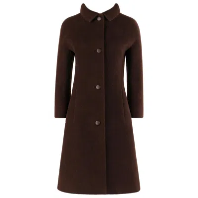 Pre-owned Givenchy C. 1960's Early Haute Couture Dark Brown Wool Princess Coat Jacket