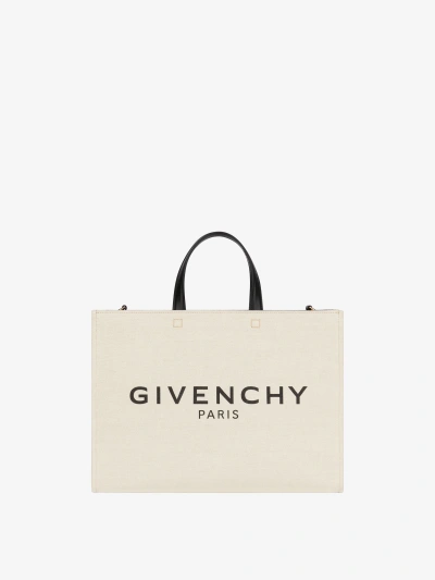 Givenchy Cabas G-tote Médium En Toile In White