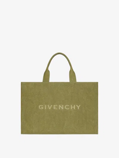 Givenchy Cabas  En Toile In Green