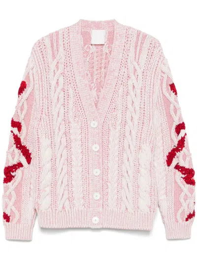 GIVENCHY CABLE-KNIT CARDIGAN - WOMEN'S - COTTON/WOOL