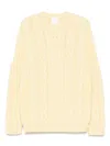 Givenchy Womens Monogram Cable-knit Wool-blend Jumper Pale Yellow In Yellow