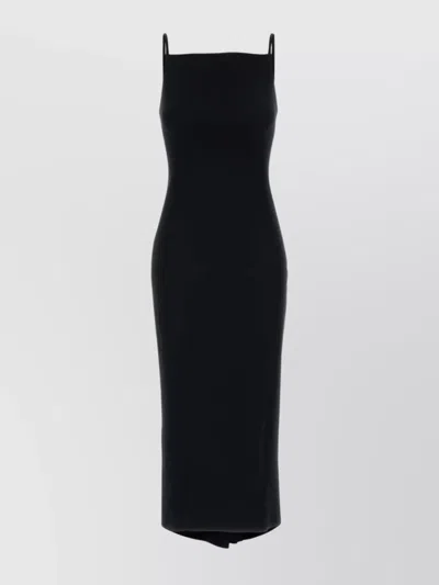 GIVENCHY CADY DRESS WITH BACK SLIT AND SQUARE NECKLINE