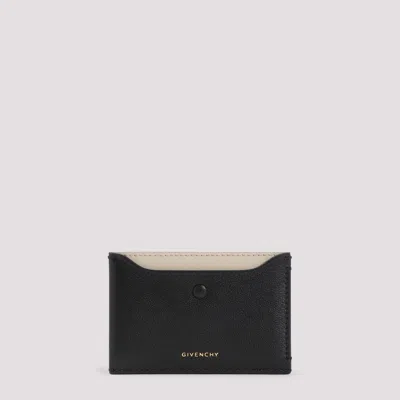 Givenchy Calf Leather Credit Card Case In Black