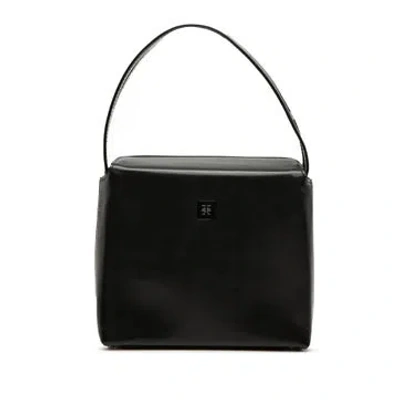 Pre-owned Givenchy Calf Leather Leather Anastasia 4g Logo Top Handle Bag In Black
