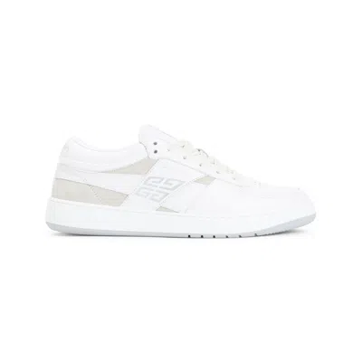 Givenchy Calf Leather Low-top Sneakers With Iconic Logo In White