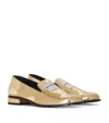 Givenchy Calf Leather Metallic Tuxedo Label Loafers