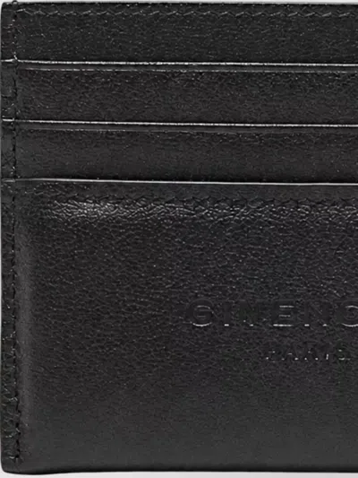 Givenchy Calf Leather Padded Card Holder In Black