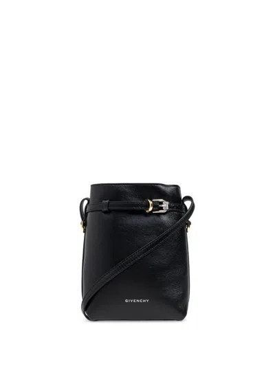 Givenchy Calf Leather Shoulder Bag With Logo And Gold-tone Hardware
