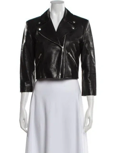 Pre-owned Givenchy Calfskin Biker Jacket In Black