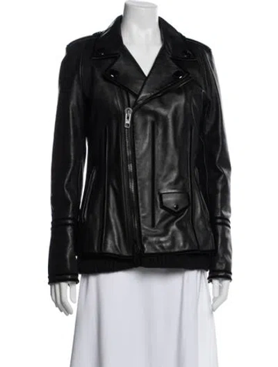 Pre-owned Givenchy Calfskin Coat In Blue