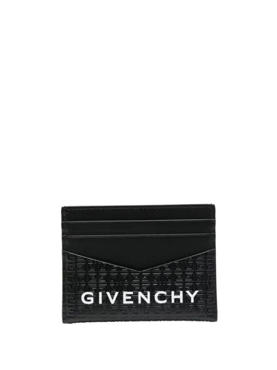 Givenchy Calfskin Leather Card Holder In Black