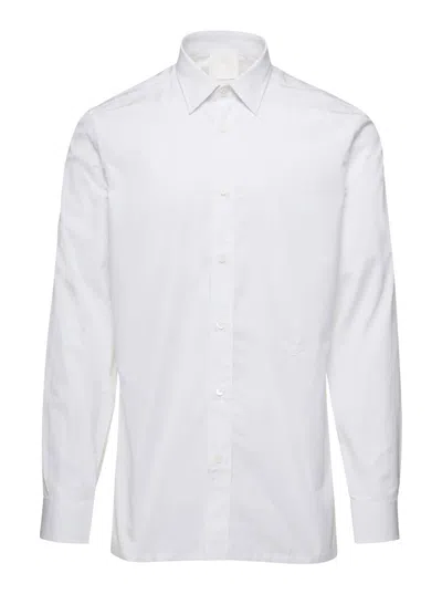 Givenchy Camciia Buttondown A Righe Oxford In White