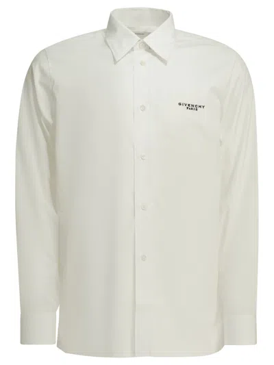 Givenchy Camicia Casual Con Logo In White