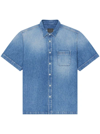 Givenchy Camicia In Denim In Blue