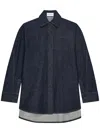 Givenchy Camicia In Denim Con Ricamo  In Blue