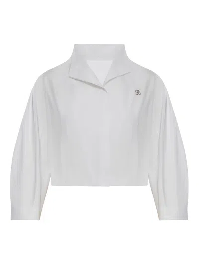 GIVENCHY COTTON POPLIN CROP SHIRT