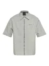 Givenchy Gray Monogram 72 Jacquard Zipped Shirt In Black