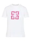 Givenchy 4g Slim Fit T-shirt In Cotton In White