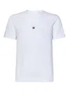Givenchy T-shirt Slim En Coton Brodé 4g In White
