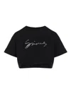 Givenchy Signature Logo Cropped T-shirt In Black