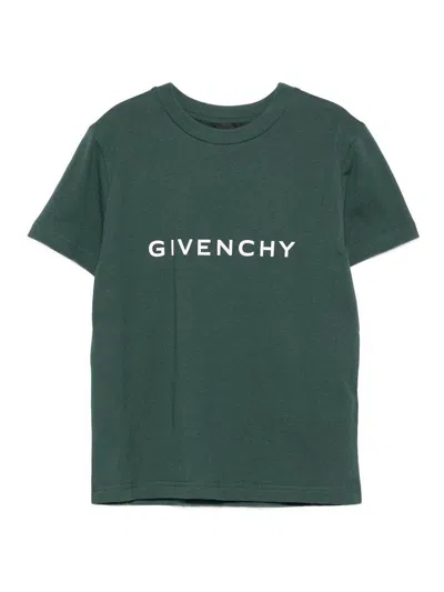 Givenchy Kids' Logo T-shirt In Green
