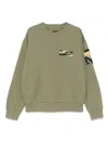 Givenchy Sweatshirt In Fleece With Camo Patches In Green