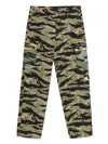 Givenchy Multicolour Cotton Trousers In Green