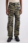 Givenchy Multicolour Cotton Trousers In Green Multicolored