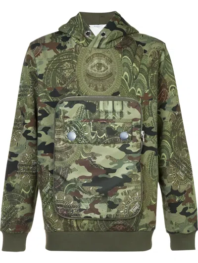 Givenchy Camouflage Hooded Sweatshirt In Multi