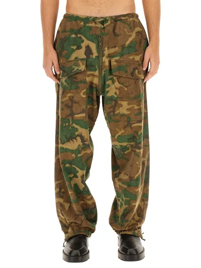 Givenchy Pantaloni Camouflage In Green