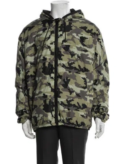 Pre-owned Givenchy Camouflage Print Jacket W/ Tags In Green