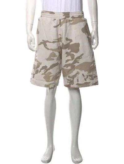 Pre-owned Givenchy Camouflage Print Jogger Shorts In Neutrals