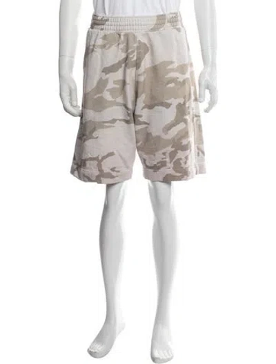 Pre-owned Givenchy Camouflage Print Jogger Shorts In Neutrals
