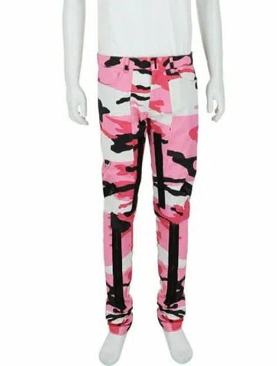 Pre-owned Givenchy Camouflage Print Skinny Leg Pants W/ Tags In Pink