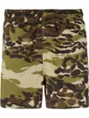 Givenchy Camouflage-print Swim Shorts In Green