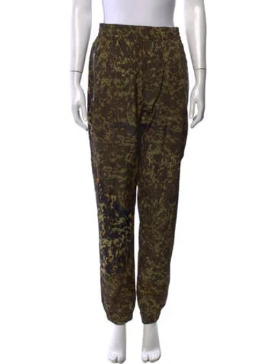 Pre-owned Givenchy Camouflage Print Wide Leg Pants In Green