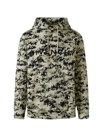 Givenchy Camouflage-pattern Logo-print Hoodie In Multi
