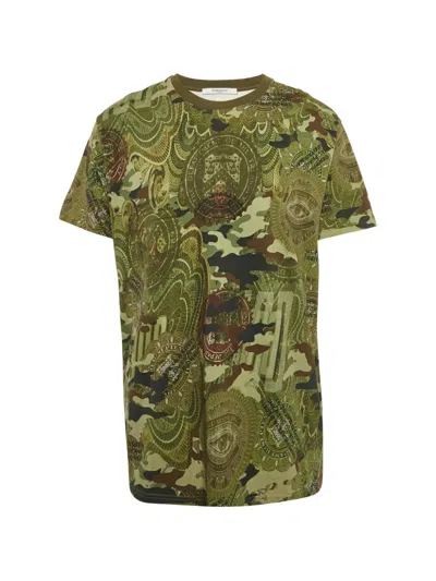Pre-owned Givenchy Camouflage-print T-shirt In Green