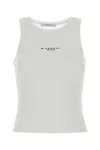 Givenchy White Sleeveless Top With Logo Lettering On The Front In Cotton Stretch Woman In White