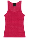 Givenchy Women's Slim Fit Tank Top In 4g Jacquard In Fucsia