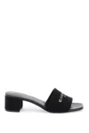 Givenchy Canvas 4g Mules In Black