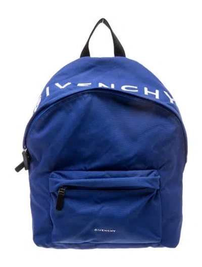 Pre-owned Givenchy Canvas Backpack In Blue