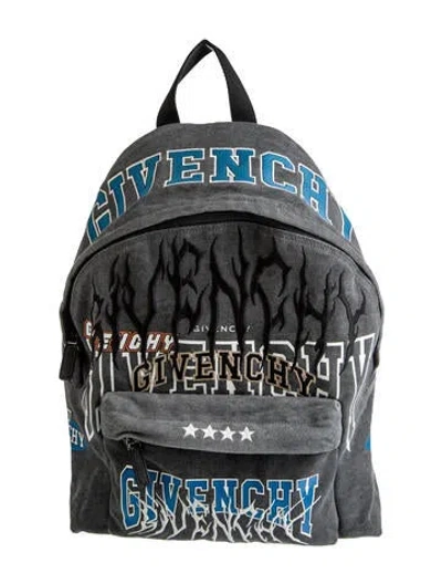 Pre-owned Givenchy Canvas Backpack In Gray