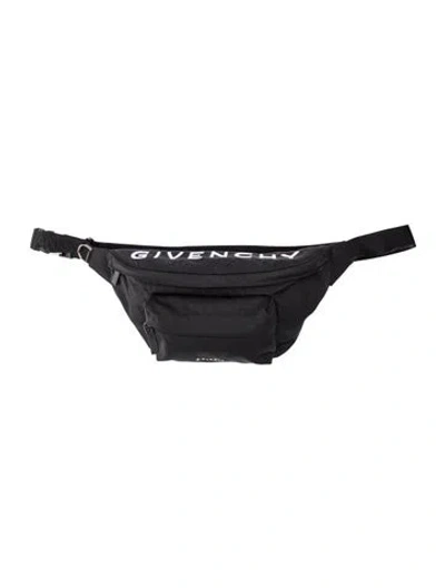 Pre-owned Givenchy Canvas Belt Bag In Black