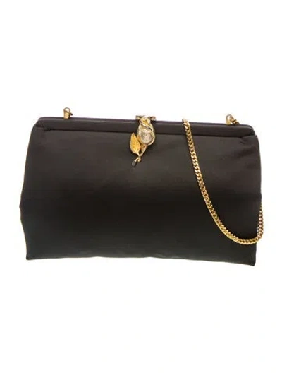 Pre-owned Givenchy Canvas Crossbody Bag Vintage In Black