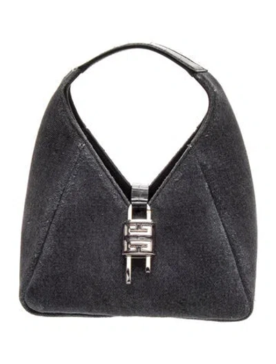 Pre-owned Givenchy Canvas G-lock Hobo Mini In Black